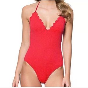 NWT Jessica Simpson One Piece Swim Suit Red